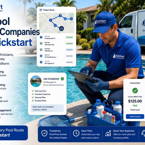 pool service companies trust Kickstart pool service business software
