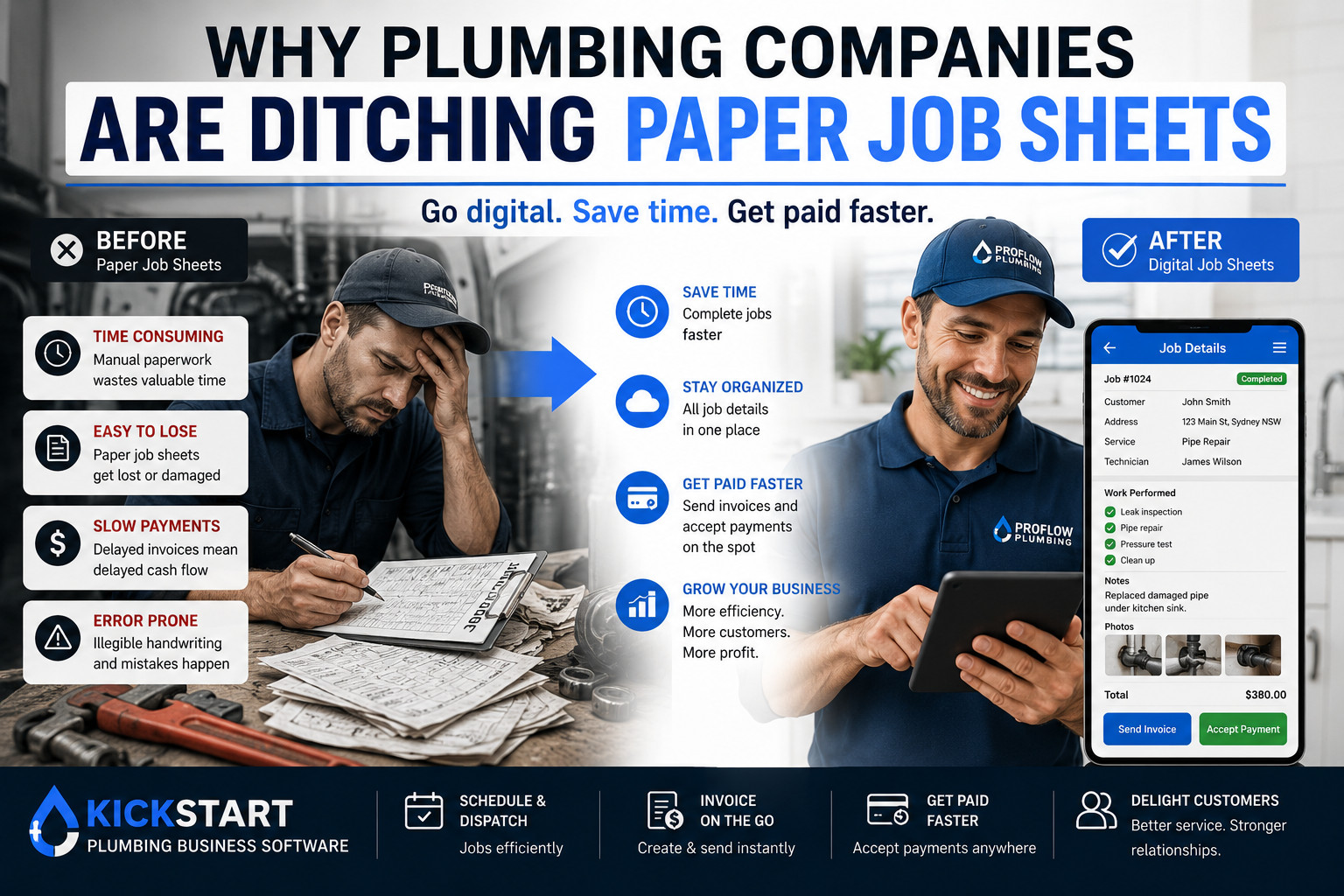 plumbing job management software