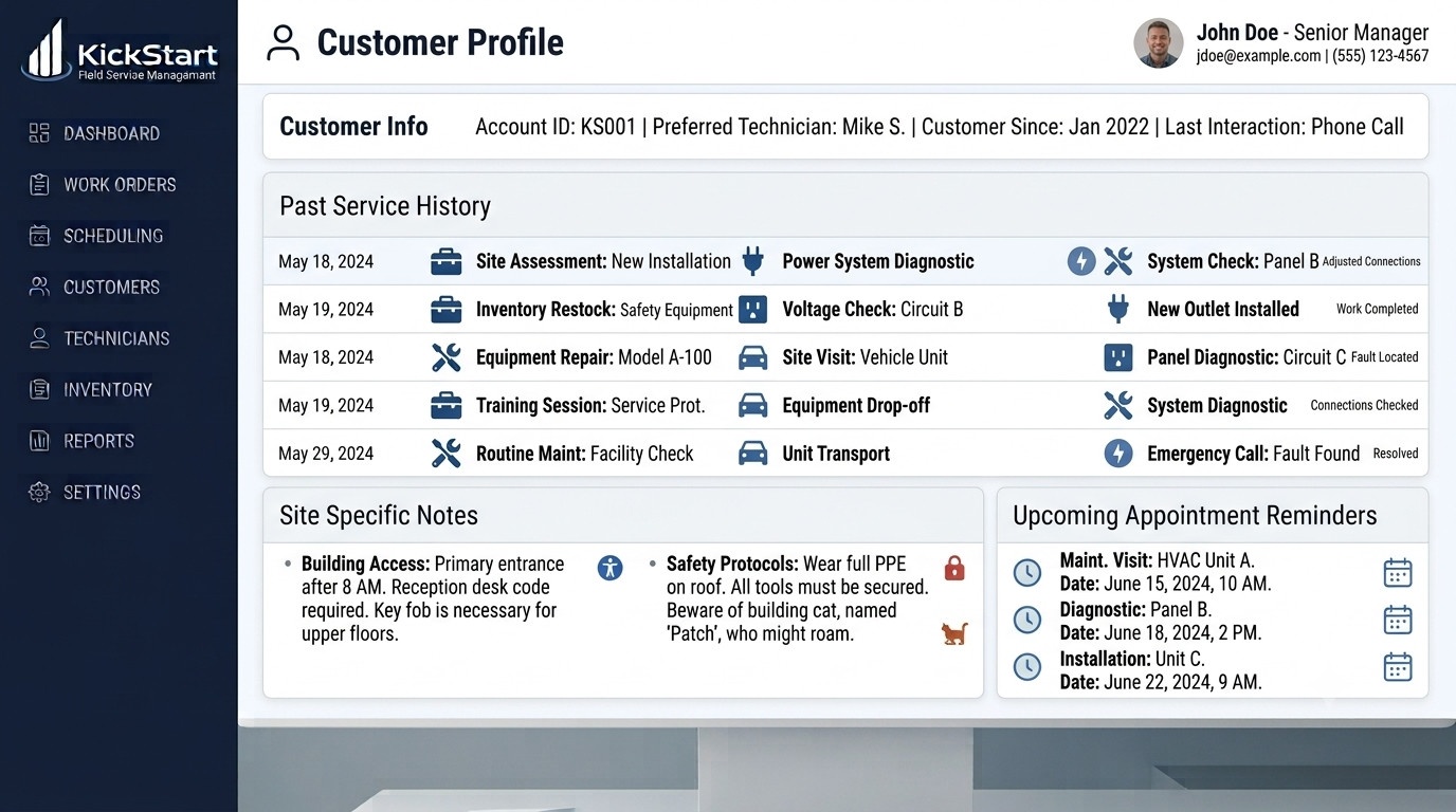 Electrical Service Software